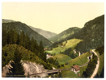 A picture of Valley and railway, Hollenthal, Black Forest, Baden, Germany