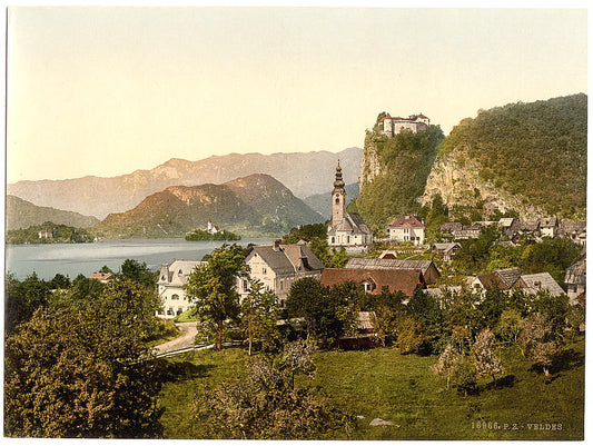 A picture of Veldes, general view, Carniola, Austro-Hungary