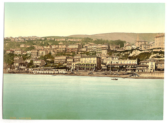 A picture of Ventnor, from sea, Isle of Wight, England