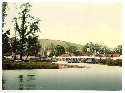 A picture of View at Goring, below the Weir, Oxfordshire, England