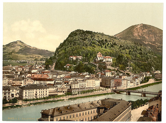 A picture of View of Gaisberg and Kapuzinerberg, Salzburg, Austro-Hungary