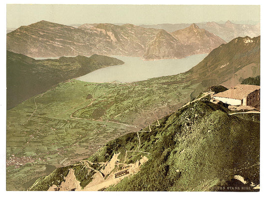 A picture of View of Stans, Lake of the Four Cantons and Rigi, Stanserhorn, Switzerland