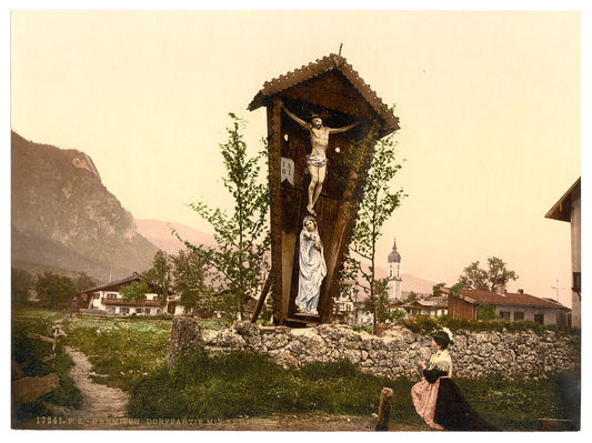 A picture of View showing crucifix, Garmisch, Upper Bavaria, Germany