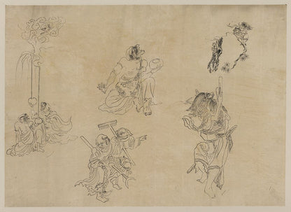 A picture of Vignettes of supernatural beings and mythical events possibly related to Japanese theater