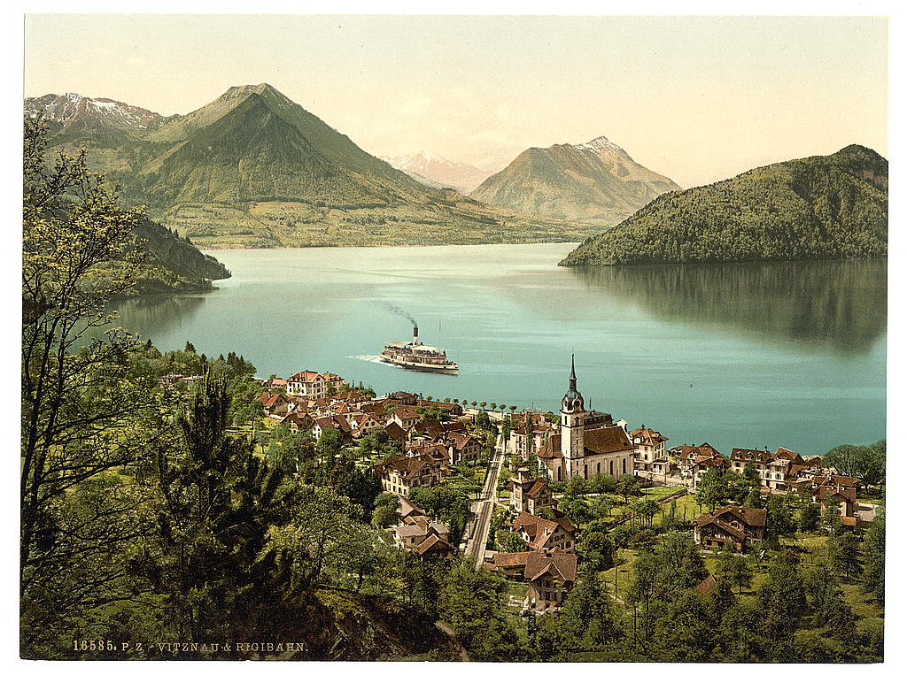 A picture of Vitznau and Rigibahn, Lake Lucerne, Switzerland