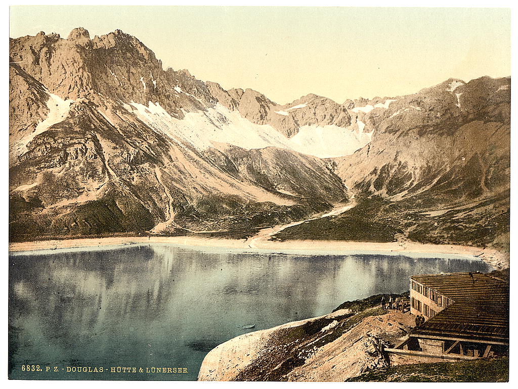 A picture of Vorarlberg Douglas Hut and Lunersee, Tyrol, Austro-Hungary