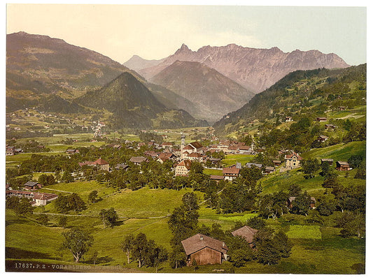 A picture of Vorarlberg Schrung (i.e., Schruns), Tyrol, Austro-Hungary