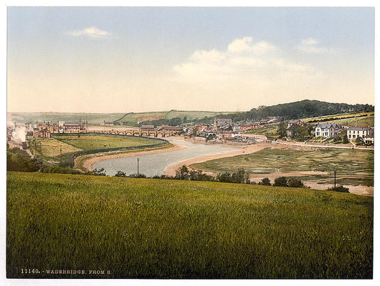 A picture of Wadebridge from south, Cornwall, England