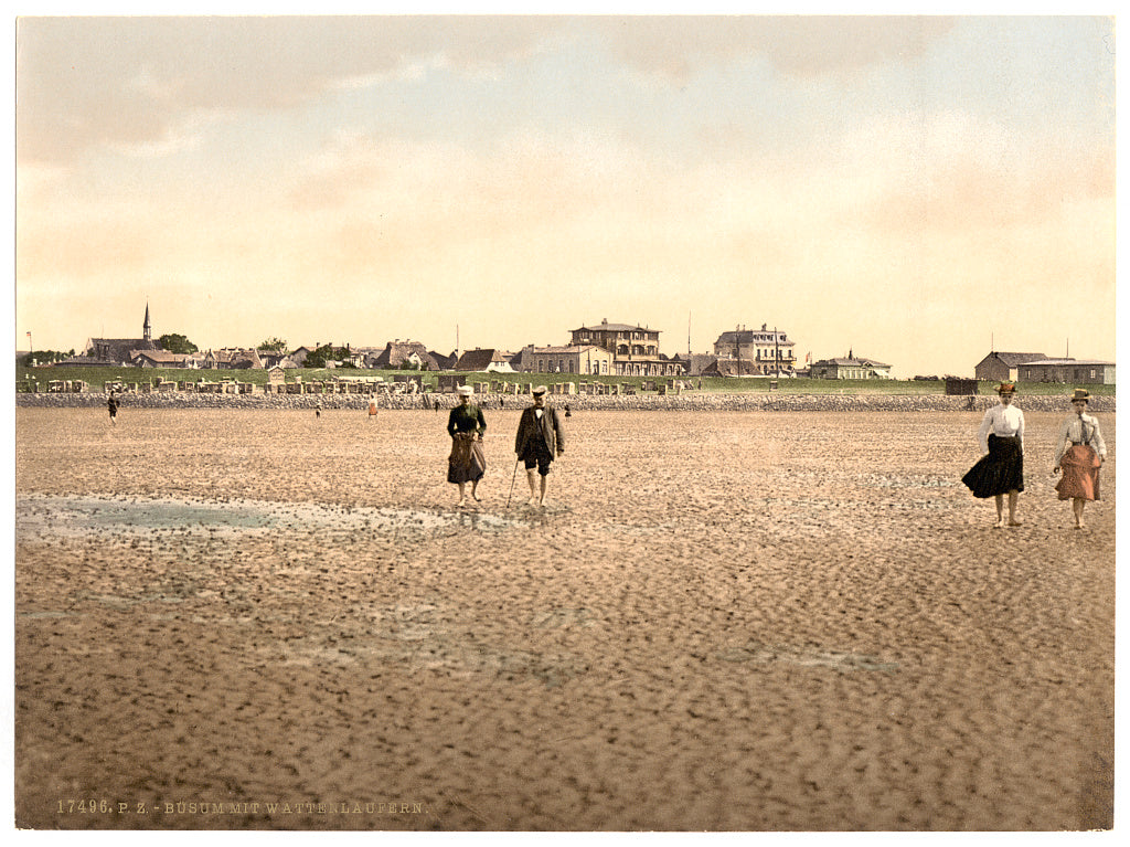 A picture of Wading on the beach, Busum, Schleswig-Holstein, Germany