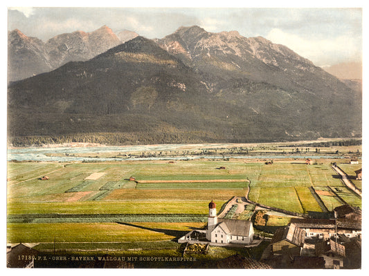 A picture of Wallgau with Schottlkarspitze, Upper Bavaria, Germany