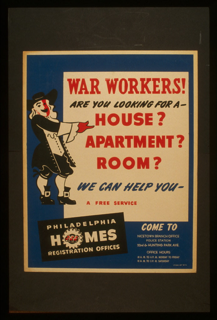A picture of War workers! are you looking for a - house? apartment? room? we can help you