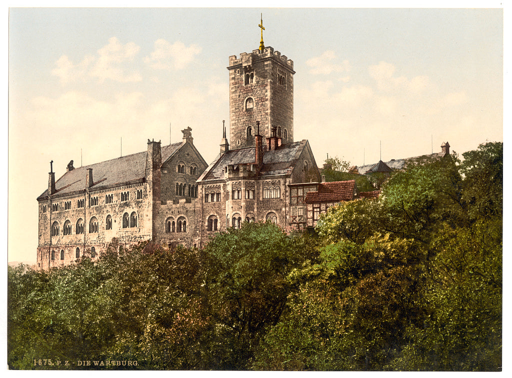 A picture of Wartburg, from the east, Thuringia, Germany