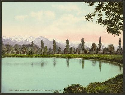 A picture of Wasatch Range from Liberty Park, Salt Lake City