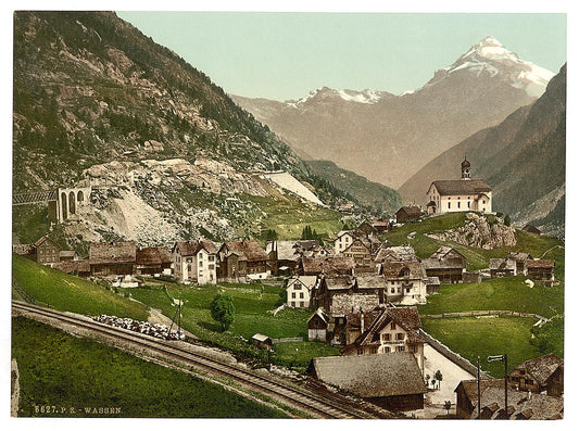 A picture of Wassen, and Middle Maienreuss Bridge, St. Gotthard, Switzerland