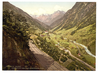 A picture of Wassen, view of the Three Tracks, St. Gotthard Railway, Switzerland