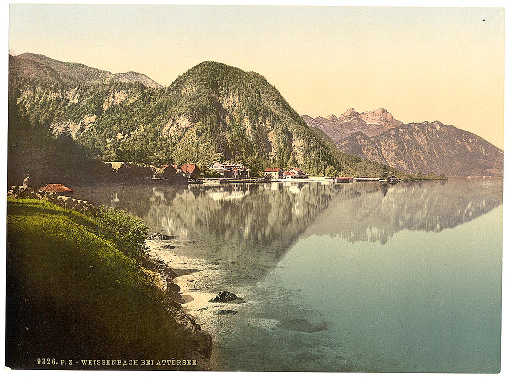 A picture of Weissenbach near Attersee, Upper Austria, Austro-Hungary