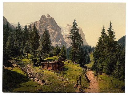 A picture of Well and Wetterhorn Mountains, Bernese Oberland, Switzerland