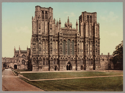 A picture of Wells Cathedral. Westfront