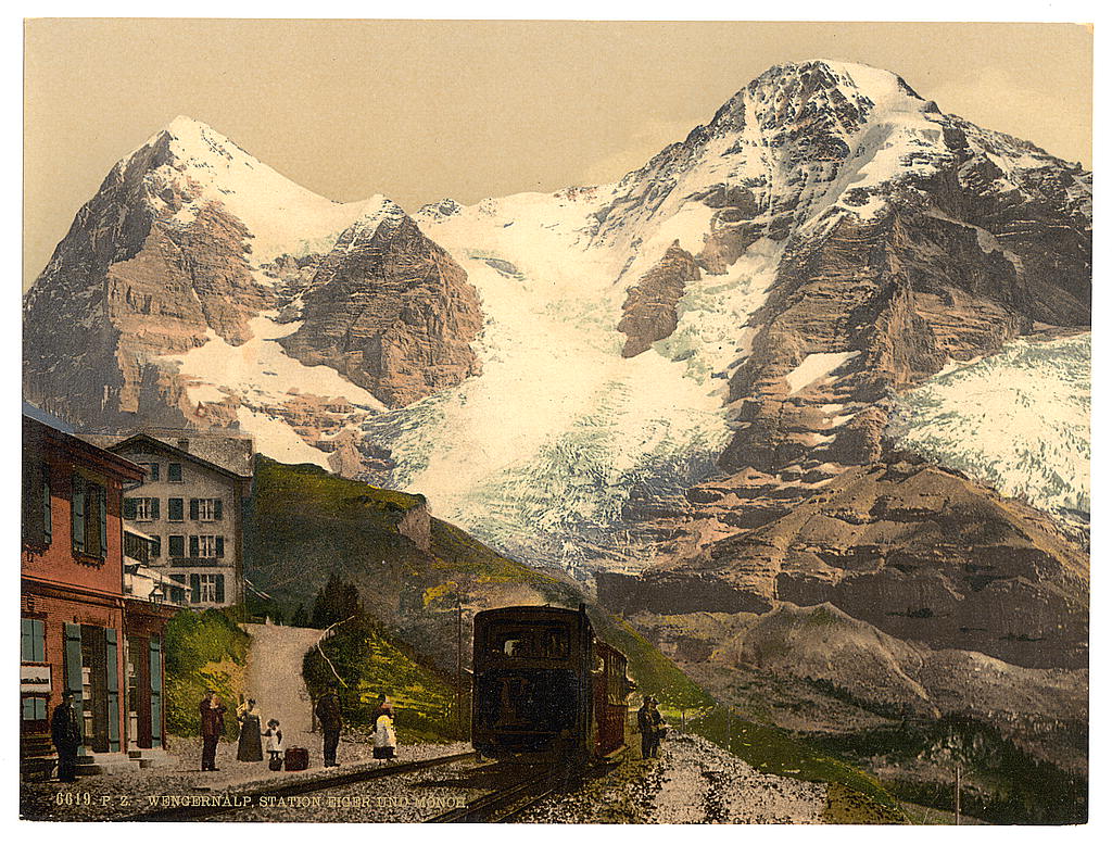 A picture of Wengern Alp Station, Eiger and Monch, Bernese Oberland, Switzerland