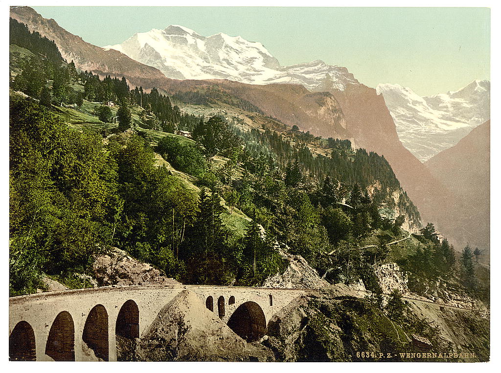 A picture of Wengern Alp Station, railway, Bernese Oberland, Switzerland