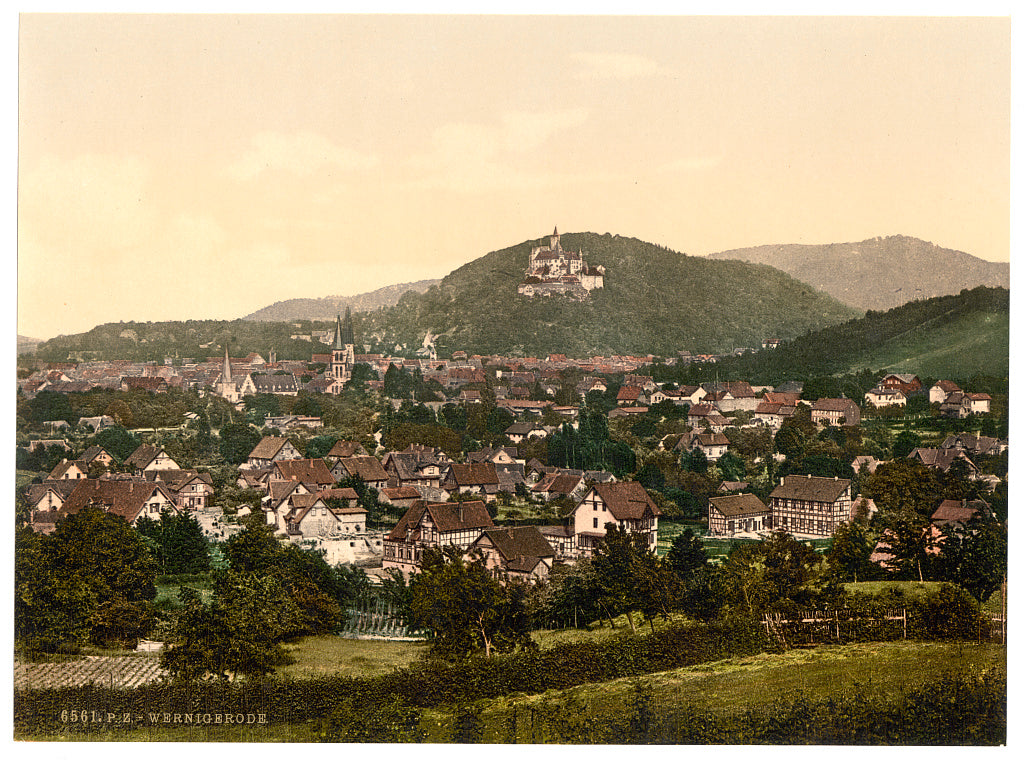 A picture of Wernigerode from the Sennhutte, Hartz, Germany