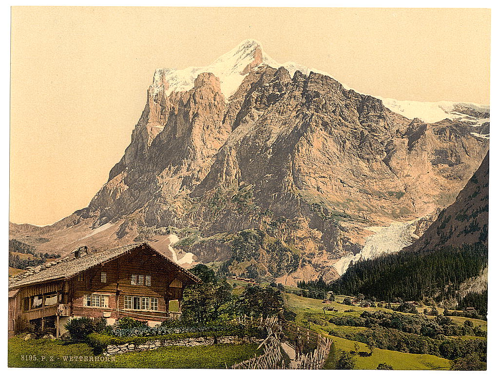 A picture of Wetterhorn, from the Scheideg, Bernese Oberland, Switzerland