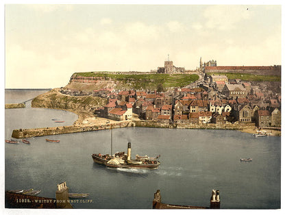 A picture of Whitby, from West Cliff, Yorkshire, England