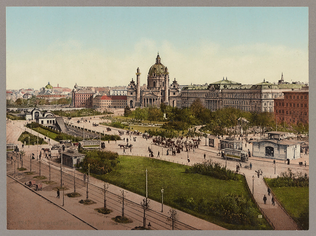 A picture of Wien. Karlsplatz mit Karlskirche