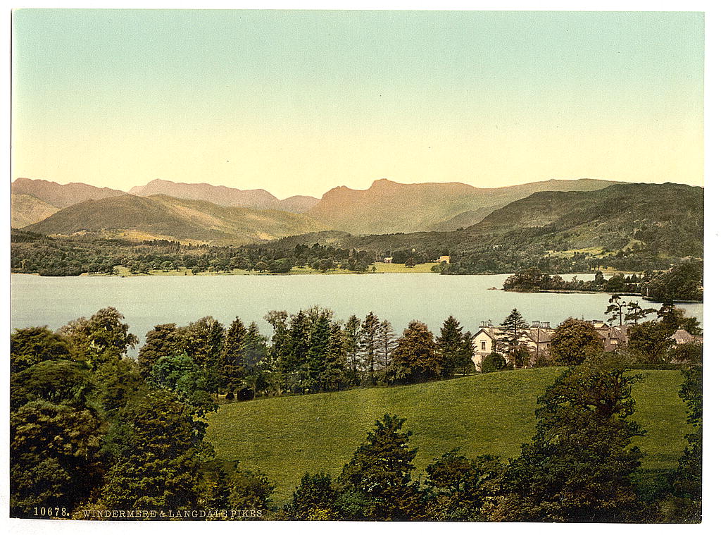 A picture of Windermere and Langdale Pikes, Lake District, England