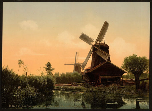 A picture of Windmills on the Noordendijk, Dordrecht, Holland