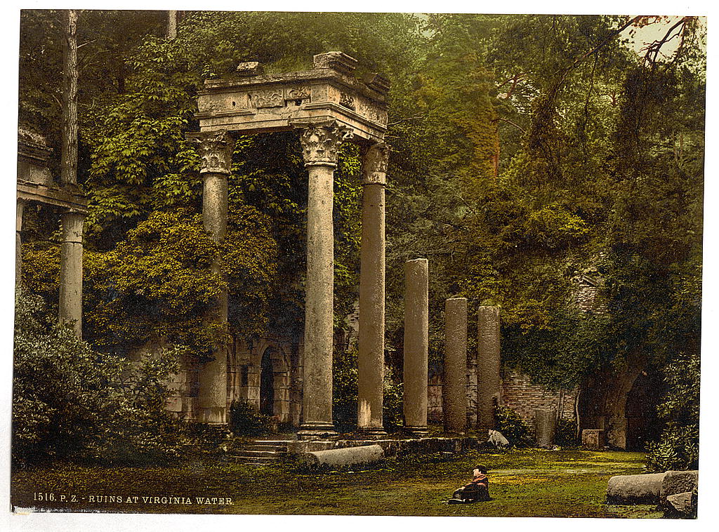 A picture of Windsor, ruins at Virginia Water, England