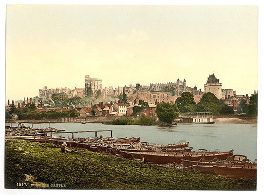 A picture of Windsor, view of the castle from the river, England