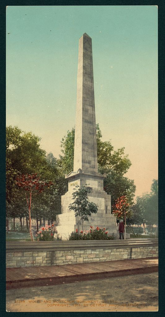 A picture of Wolfe and Montcalm monument, Quebec