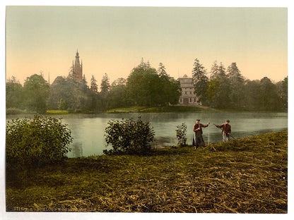 A picture of Worlitz Castle and lake, park of Worlitz, Anhalt, Germany