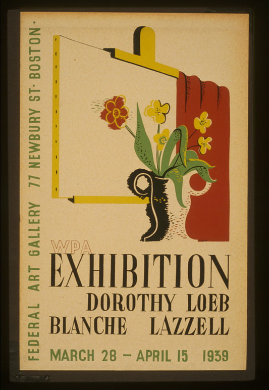 A picture of WPA exhibition of Dorothy Loeb and Blanche Lazzell Federal Art Gallery, 77 Newbury St. Boston /