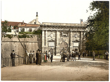 A picture of Zara, Arch Terra Firma (i.e., Porta di Terraferma), Dalmatia, Austro-Hungary