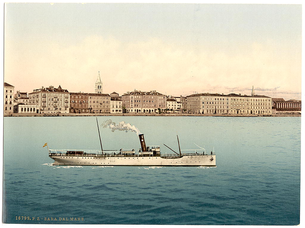 A picture of Zara, from the sea, Dalmatia, Austro-Hungary