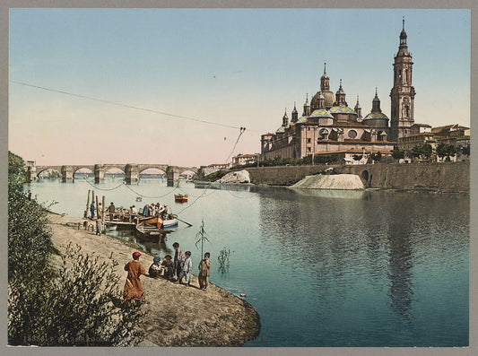 A picture of Zaragoza. Rio Ebro y Nuestra Senora del Pilar