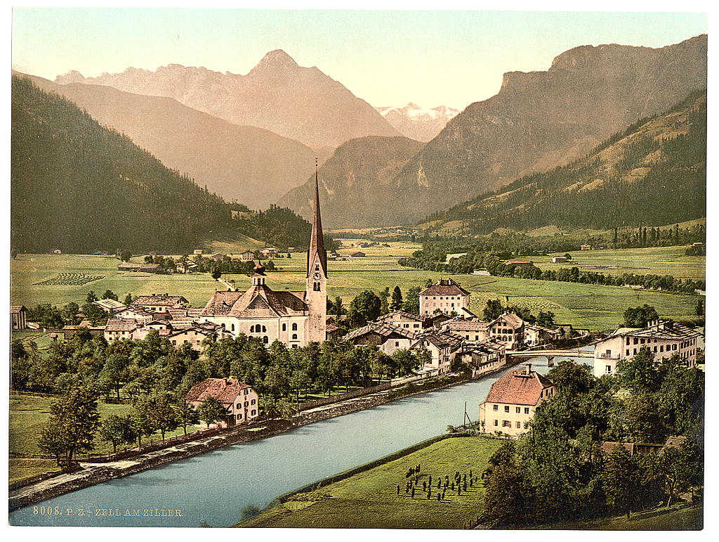 A picture of Zell on the Ziller (i.e., Zell am Ziller), Tyrol, Austro-Hungary