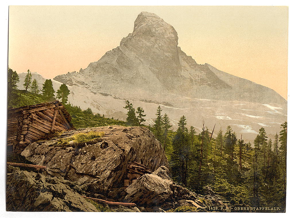 A picture of Zermatt, Upper Staffelalp, with Matterhorn after sunset, Valais, Alps of, Switzerland