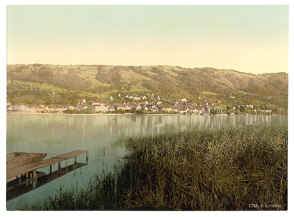 A picture of Zug, general view, from the Chamer Road, Switzerland